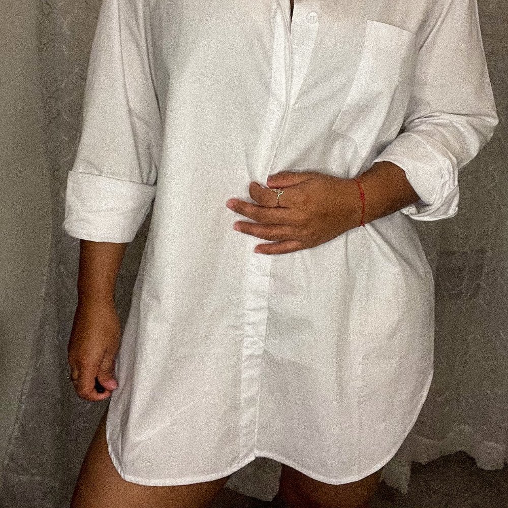 Over size shirt dress